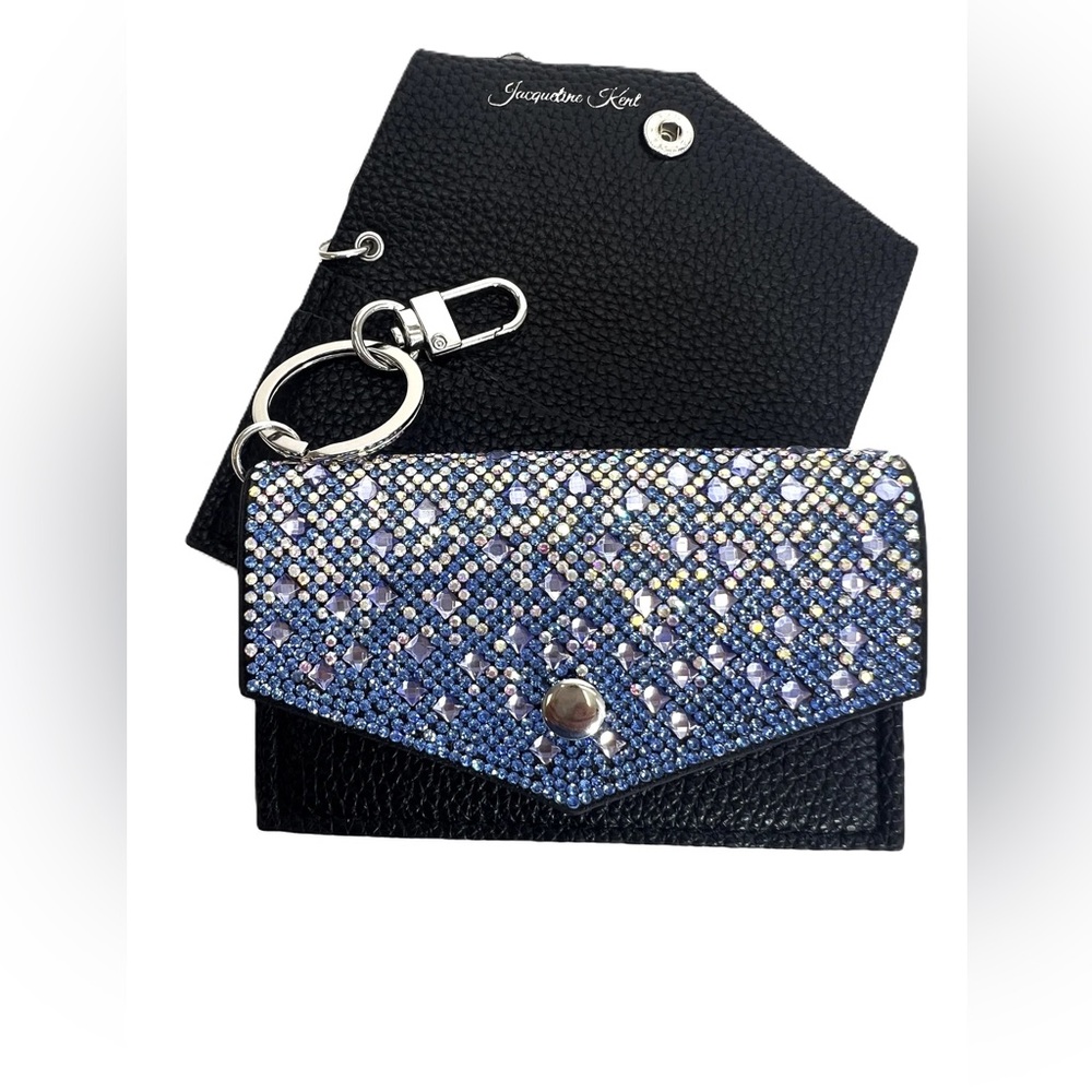 JACQUELINE KENT BLUE FROST CARD WALLET – AZURE